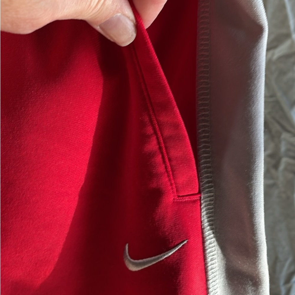 Nike Kids Red Joggers with White Accents - Picture 3 of 5